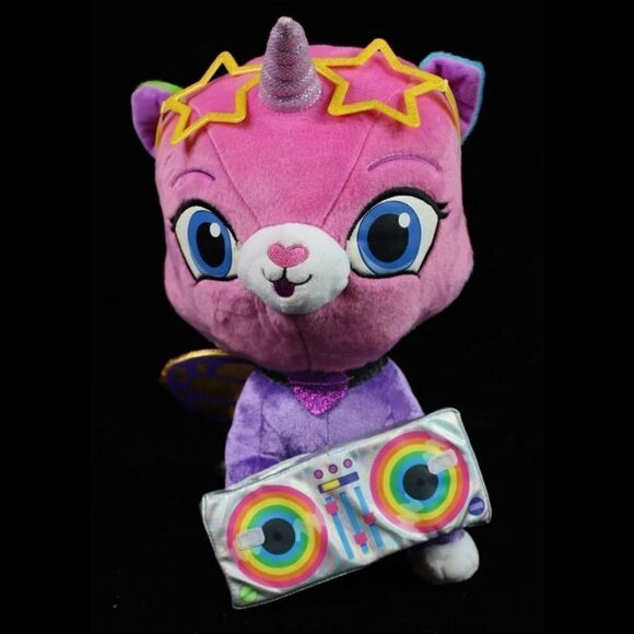 Rainbow Butterfly Unicorn Kitty 14" DJ Felicity Plush. - Picture 1 of 6